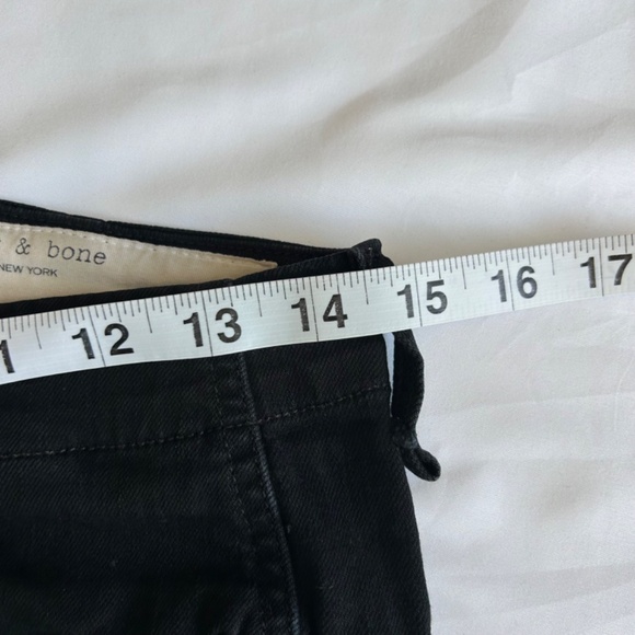 Rag & Bone Nina High-Rise Ankle Skinny Womens Sz 27 Jeans Black Exposed Zipper - Picture 11 of 13